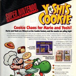 Vintage 1994 Print Ad for Yoshi's Cookie - Super Nintendo PA602